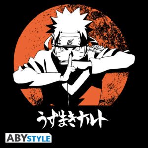 T-shirt nera “Naruto” – Uomo – NARUTO SHIPPUDEN
