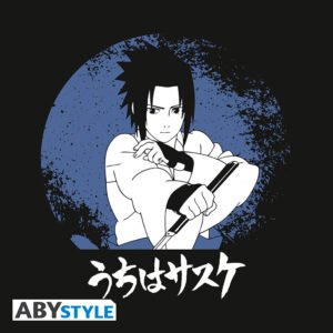 T-shirt nera “Sasuke” – Uomo – NARUTO SHIPPUDEN
