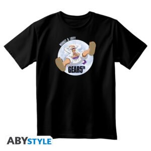 T-shirt nera “Gear 5th” – Unisex – ONE PIECE