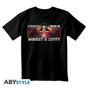T-shirt nera “Monkey D. Luffy” – Unisex – ONE PIECE