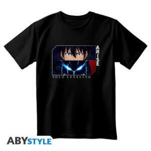T-shirt nera “Arise” – Unisex – SOLO LEVELING
